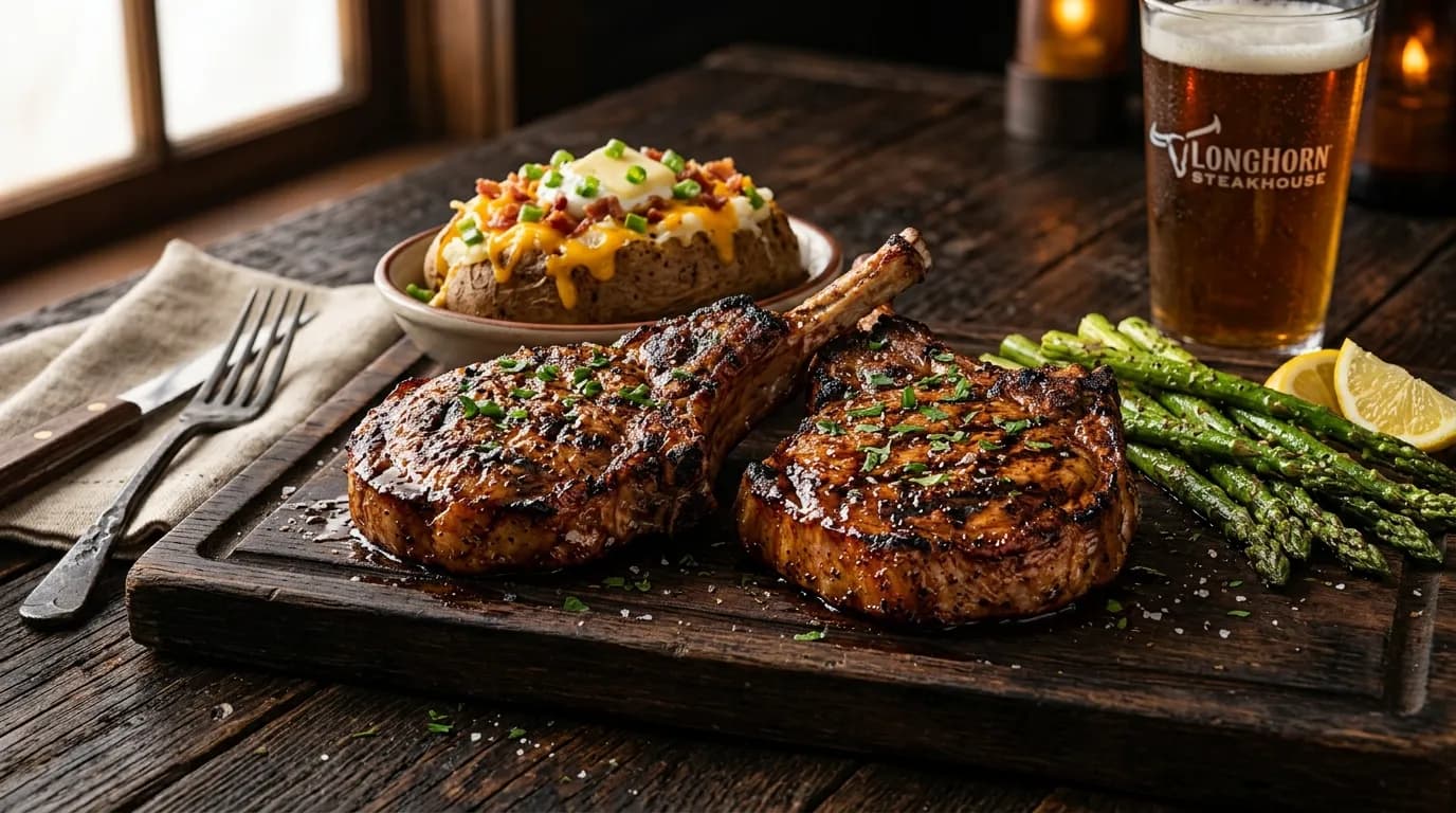 Cowboy Pork Chops* - Chicken, Seafood & More at LongHorn Steakhouse