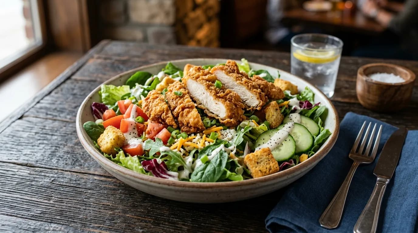 Farm-Fresh Field Greens with Grilled Salmon* - Entrée Salads at LongHorn Steakhouse