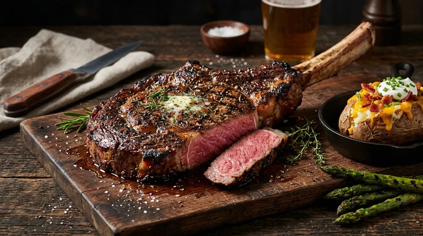 Fire-grilled prime rib steak at LongHorn Steakhouse