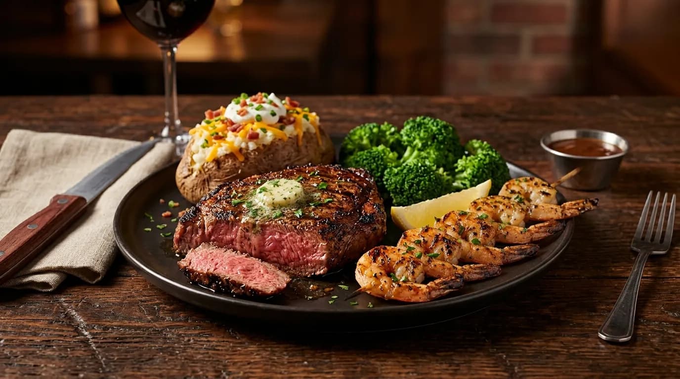 6 oz. Renegade Sirloin* with 8 ct. Redrock Grilled Shrimp - Grill Master Combos at LongHorn Steakhouse