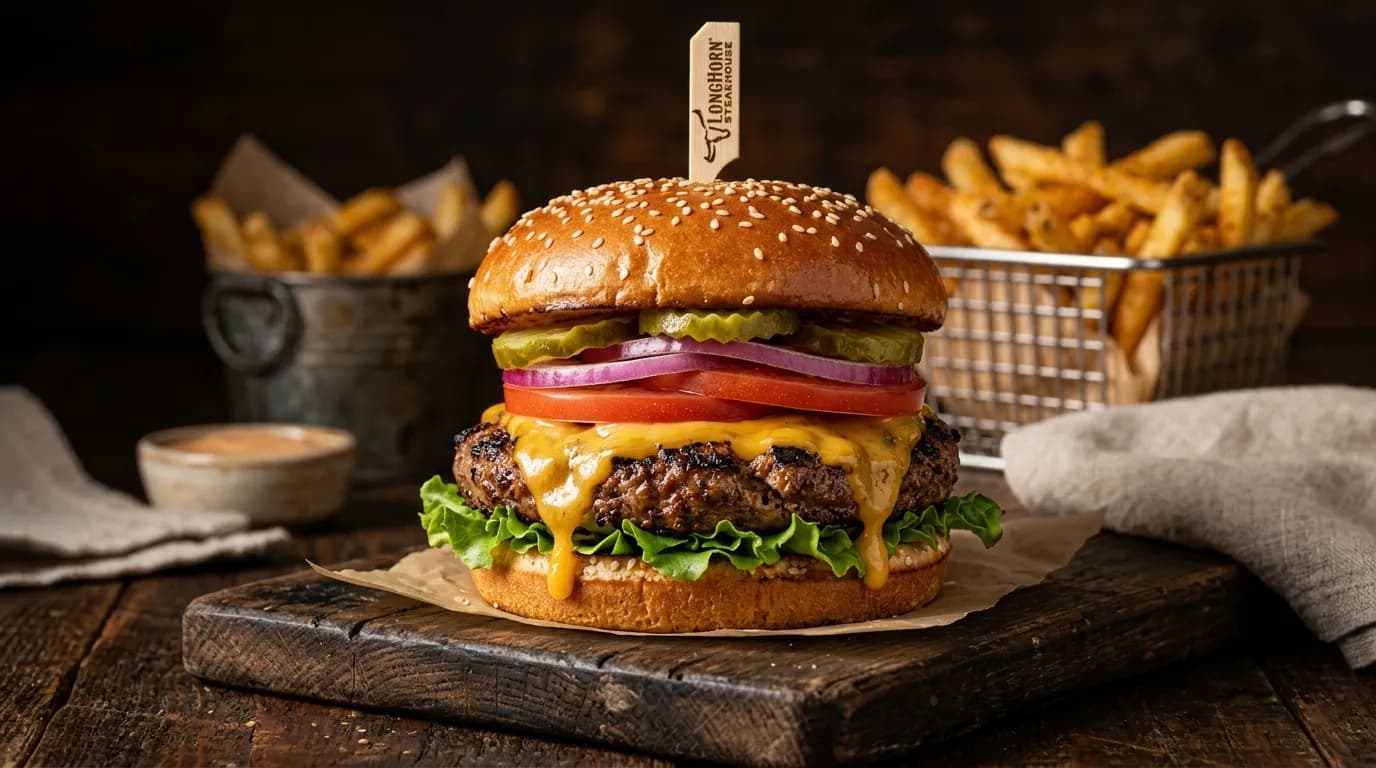 Half-Pound Steakhouse Cheeseburger* - Handhelds at LongHorn Steakhouse