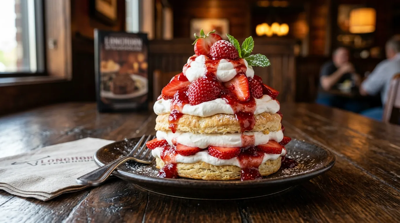Strawberries & Cream Shortcake - Desserts at LongHorn Steakhouse